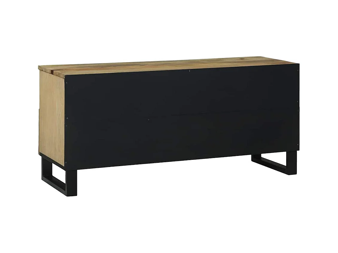 Meuble TV Marron 100 x 33 x 46 cm bois de manguier massif