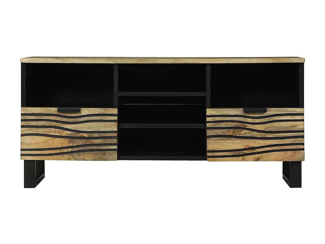 Meuble TV Marron 100 x 33 x 46 cm bois de manguier massif