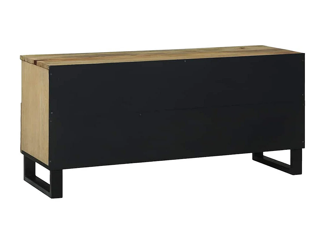 Meuble TV Marron 100 x 33 x 46 cm bois de manguier massif