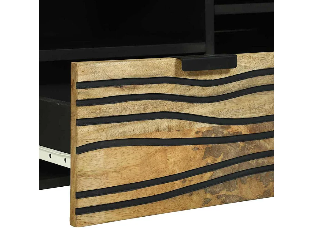 Meuble TV Marron 100 x 33 x 46 cm bois de manguier massif