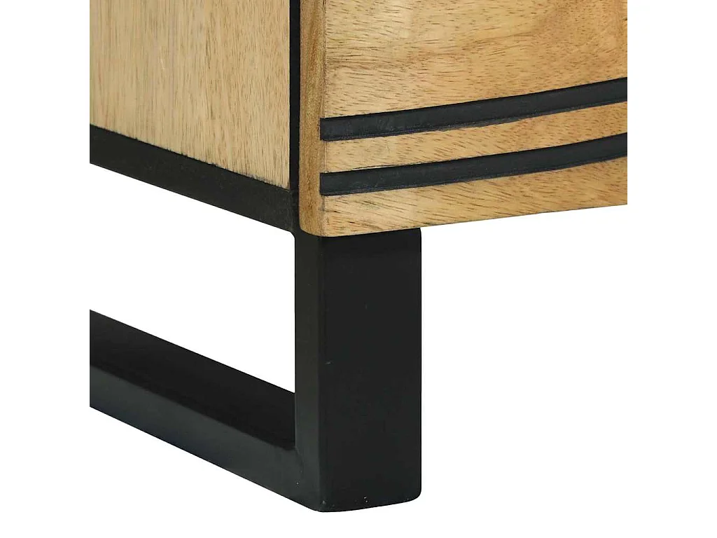 Meuble TV Marron 100 x 33 x 46 cm bois de manguier massif