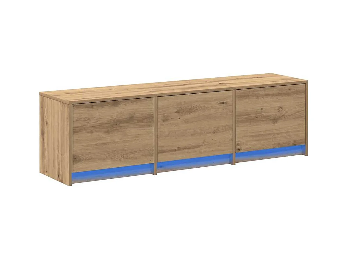 Meuble TV chêne artisanal 140 x 34 x 40 cm Bois d'ingénierie