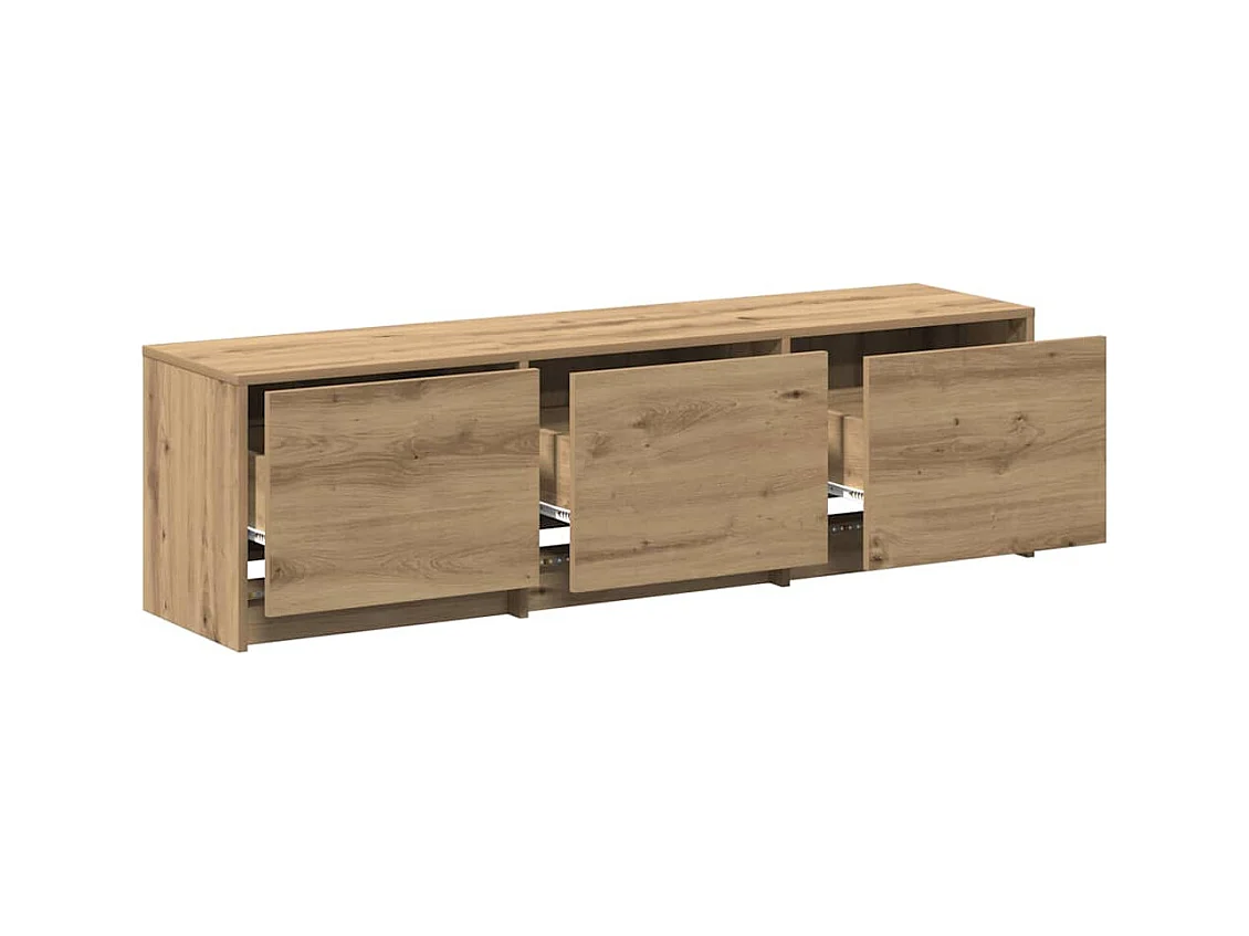 Meuble TV chêne artisanal 140 x 34 x 40 cm Bois d'ingénierie