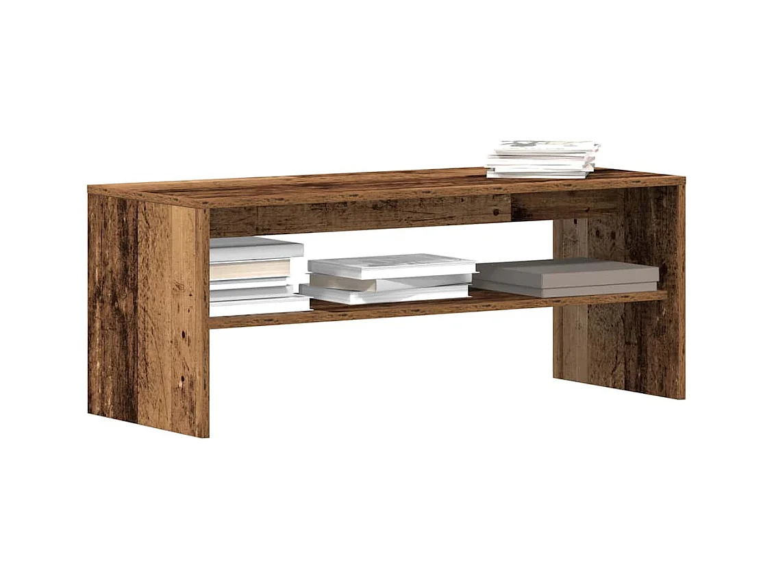 Mueble para TV madera contrachapada madera vieja 100x40x40 cm