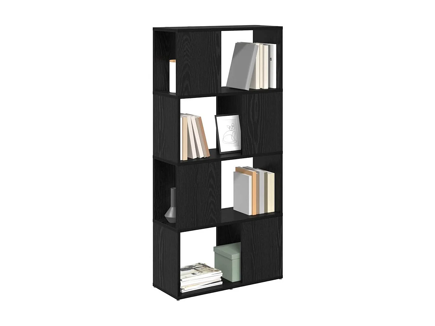 Meuble TV Noir 60 x 24 x 124 cm