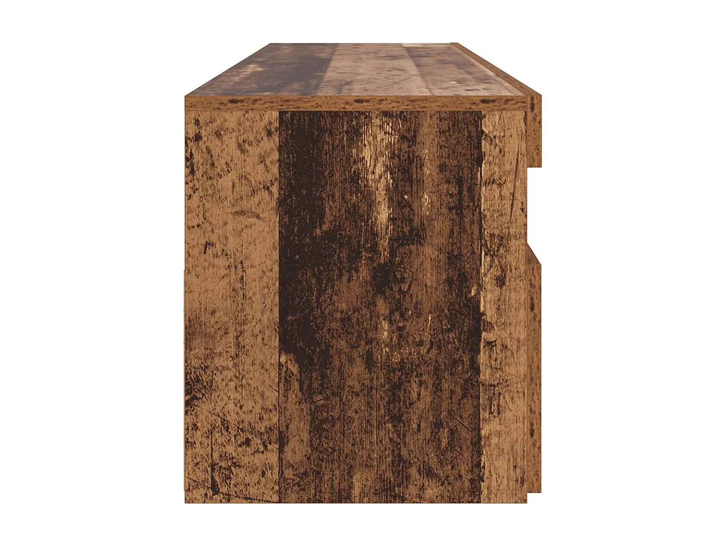 Meuble TV avec lumières LED vieux bois bois d'ingénierie