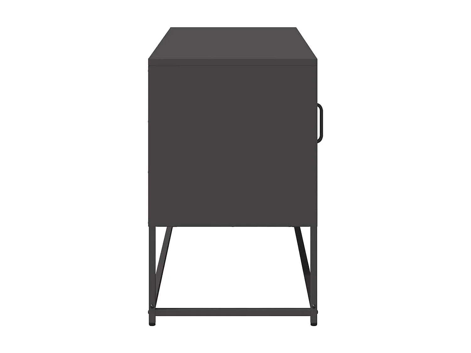 Tv-meubel 100,5x39x60,5 cm staal zwart