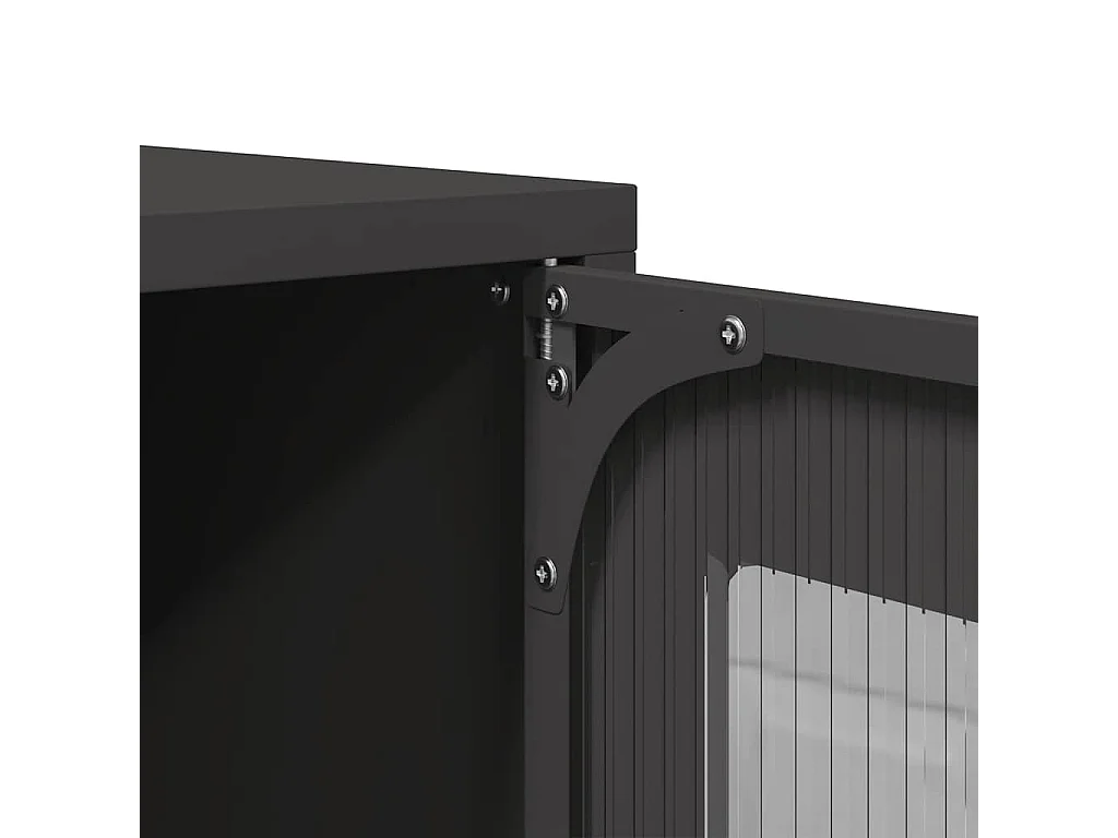 Tv-meubel 100,5x39x60,5 cm staal zwart