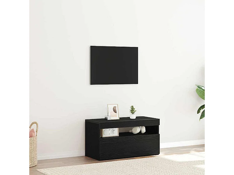 Gabinete de TV Negro 75 x 35 x 40 cm Madera contrachapada