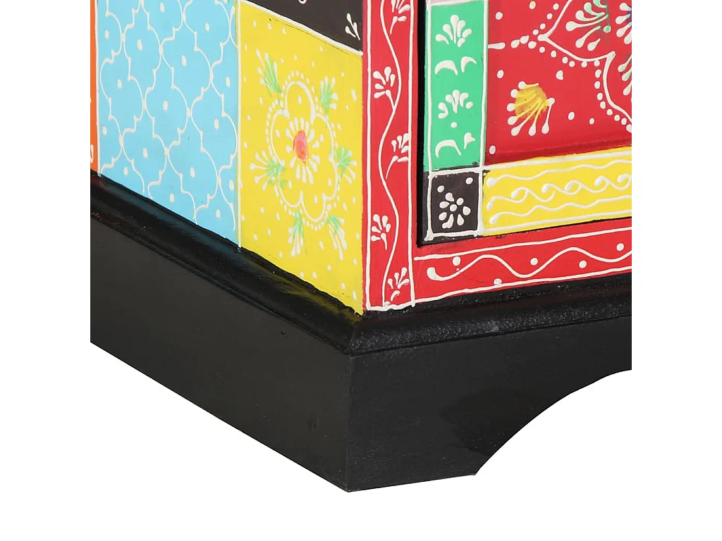 Meuble TV Multicolore 80 x 35 x 50 cm Bois de manguier massif