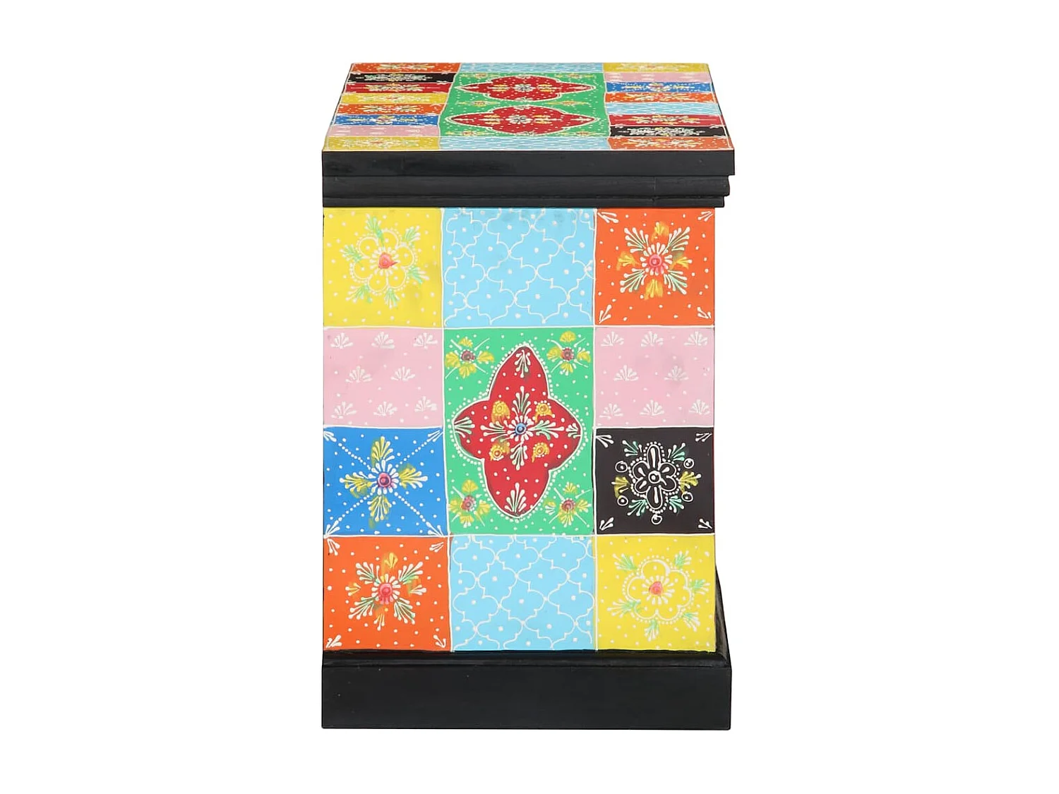 Meuble TV Multicolore 80 x 35 x 50 cm Bois de manguier massif