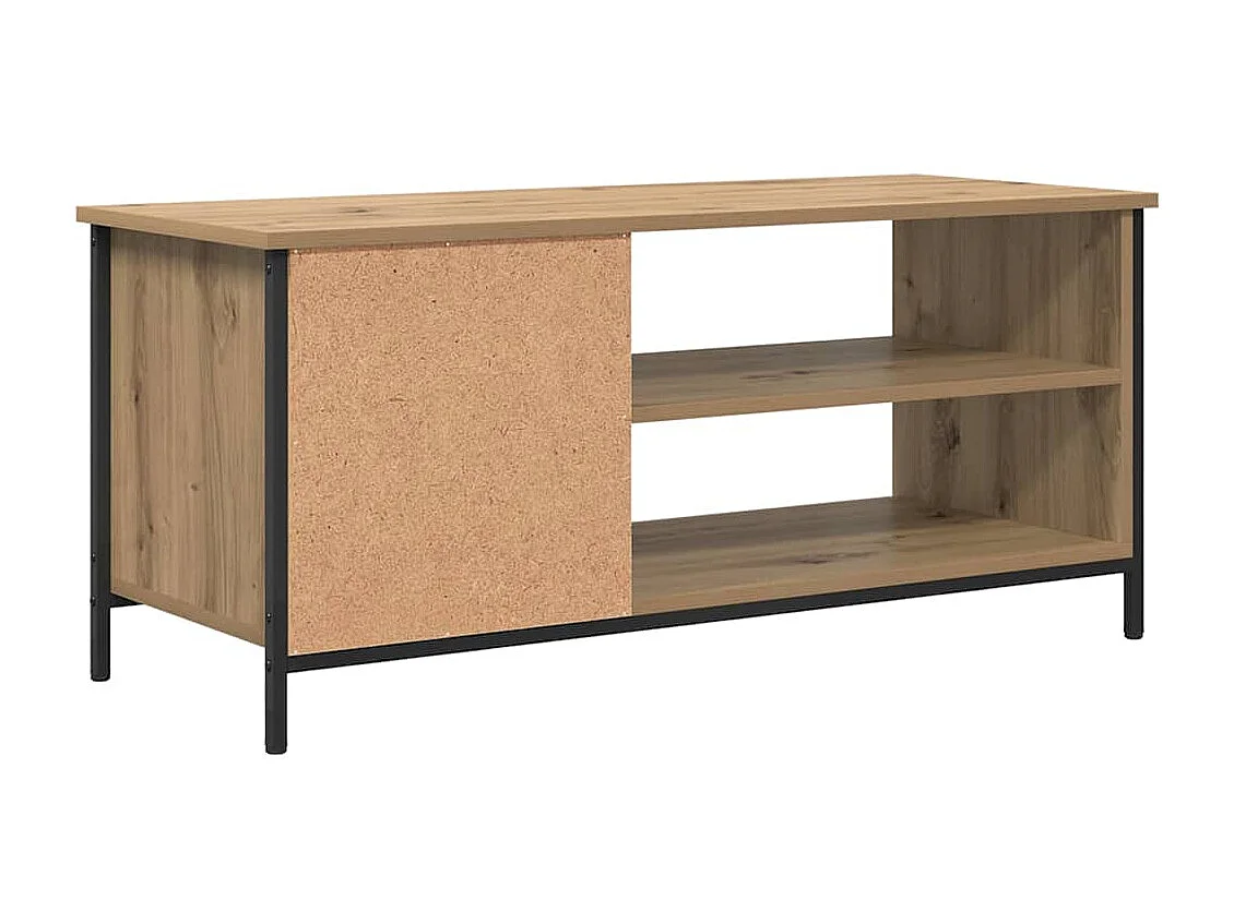 Meuble TV chêne artisanal 100 x 40 x 45 cm Bois d'ingénierie