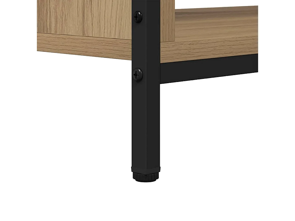 Meuble TV chêne artisanal 100 x 40 x 45 cm Bois d'ingénierie