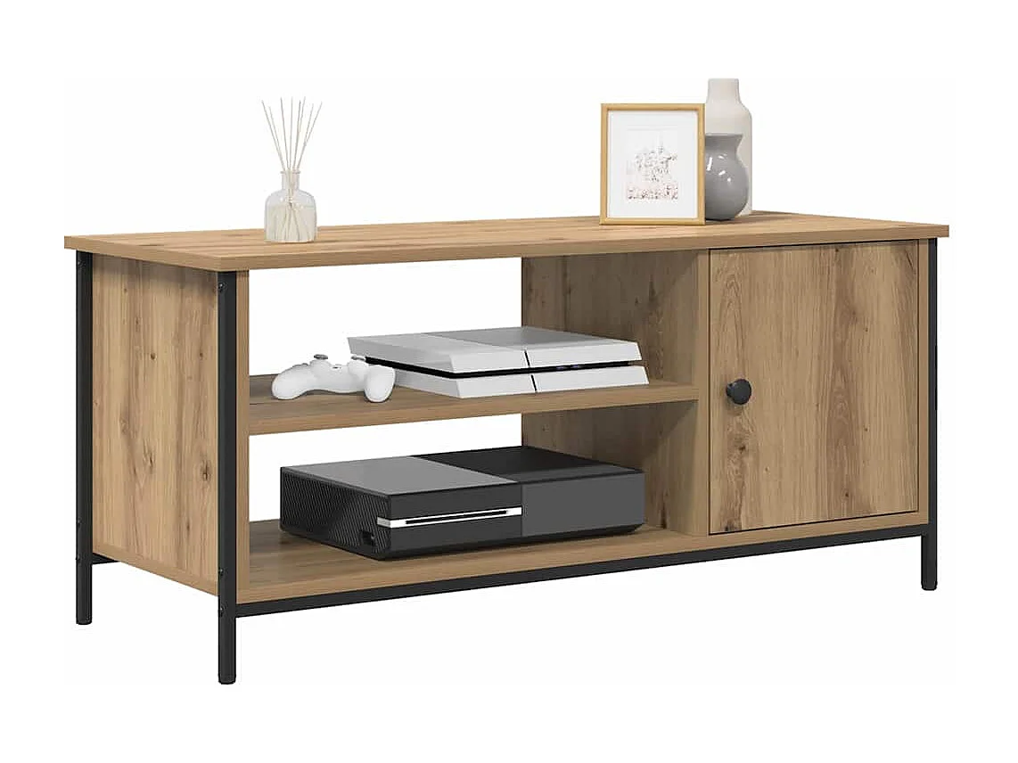 Meuble TV chêne artisanal 100 x 40 x 45 cm Bois d'ingénierie