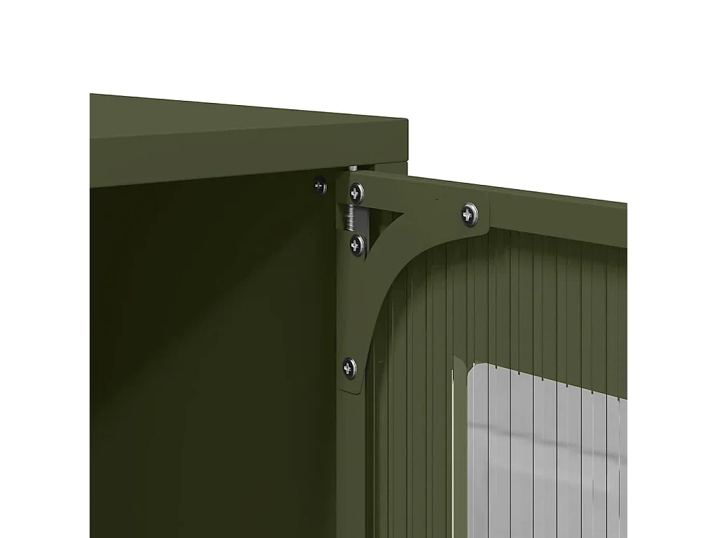 Meuble TV vert olive 68x39x60,5 cm acier laminé à froid