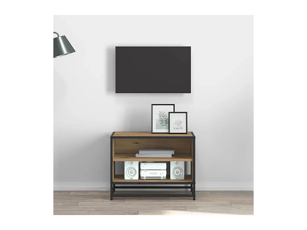 Meuble TV chêne artisanal 61 x 40 x 46 cm Bois d'ingénierie