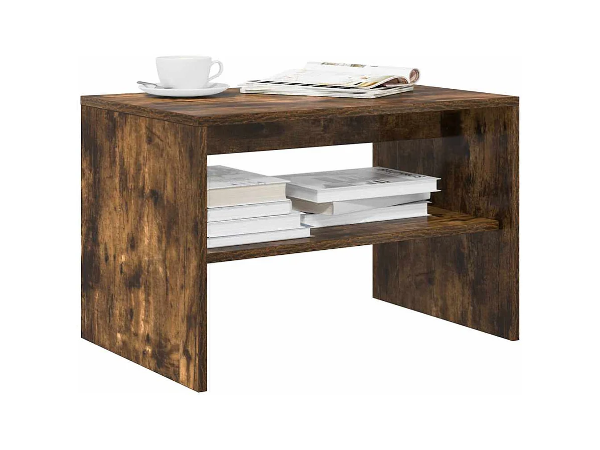 Meuble TV chêne fumé 60x40x40 cm bois d'ingénierie