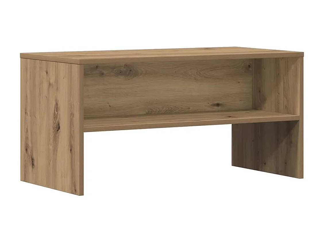 Meuble TV chêne artisanal 80x40x40 cm bois d'ingénierie