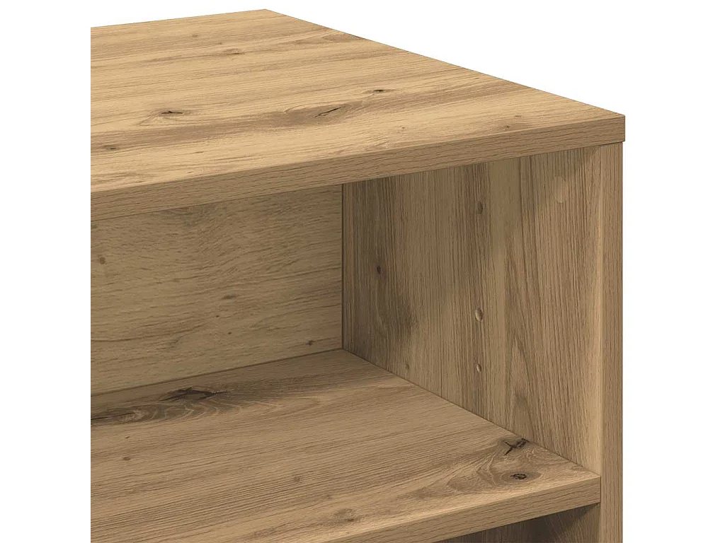 Meuble TV chêne artisanal 80x40x40 cm bois d'ingénierie