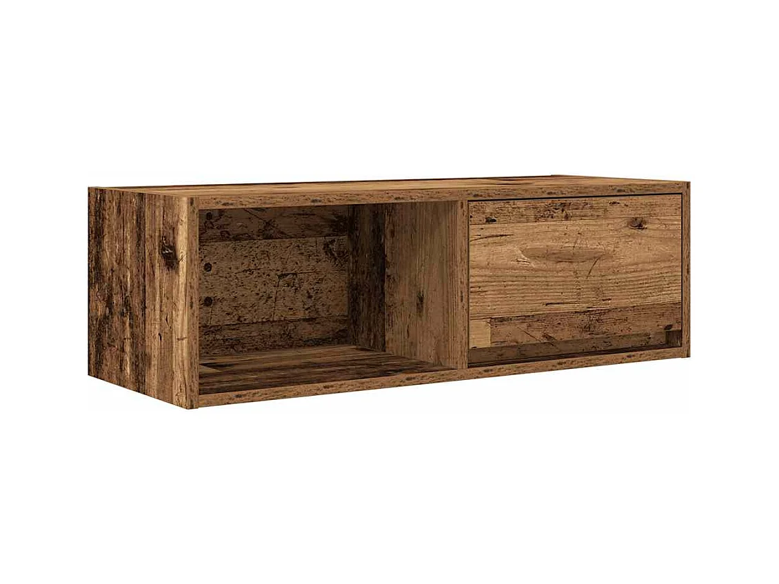Mueble para TV madera contrachapada envejecida 80x31x25,5 cm