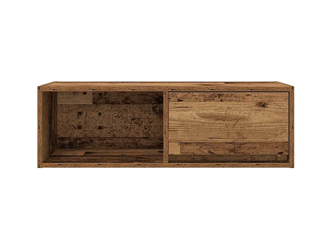 Mueble para TV madera contrachapada envejecida 80x31x25,5 cm