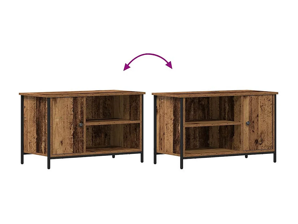 Meuble TV Bois ancien 80 x 40 x 50 cm Bois d'ingénierie