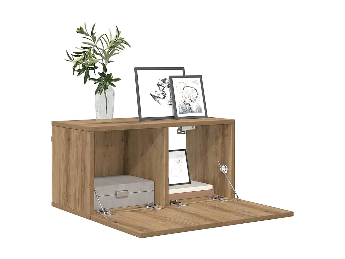 Gabinete para TV 3 peças Castanho 60 x 30 x 30 cm