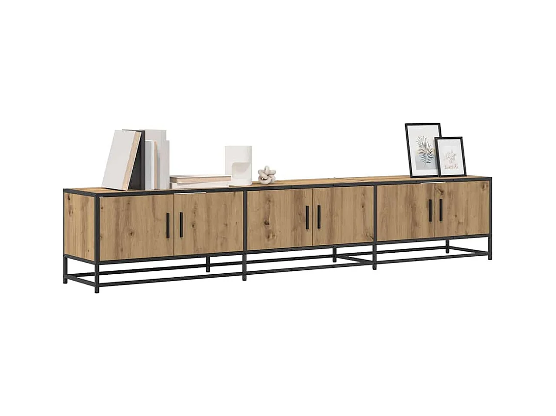 Meuble TV chêne artisanal 210 x 35 x 41 cm Bois d'ingénierie