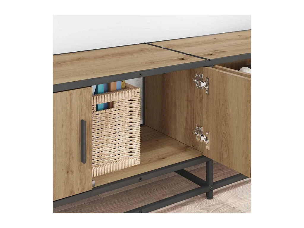 Meuble TV chêne artisanal 210 x 35 x 41 cm Bois d'ingénierie