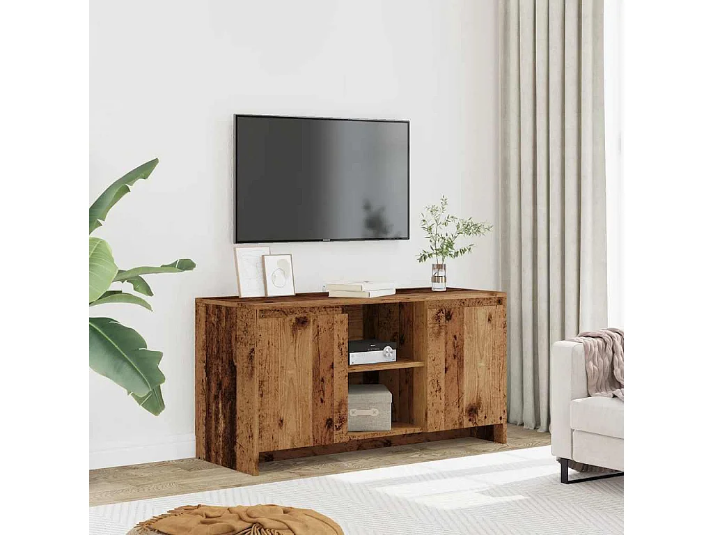 Meuble TV vieux bois 102x37,5x52,5 cm bois d'ingénierie