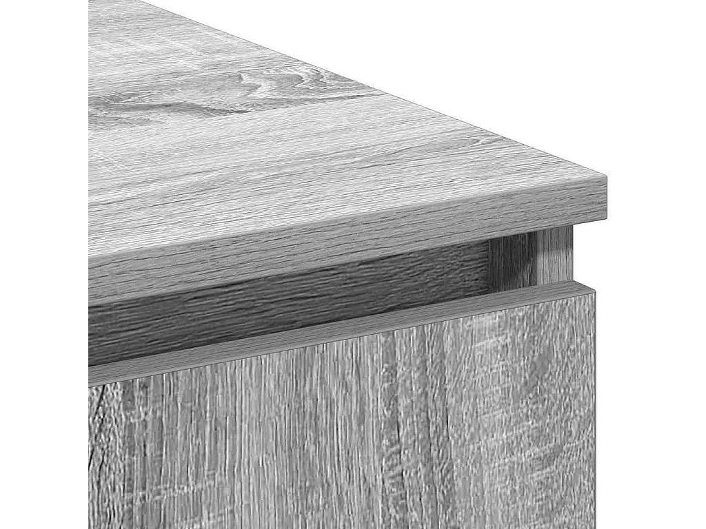 Móvel de TV com LED Sonoma cinzento 180 x 38 x 49 cm