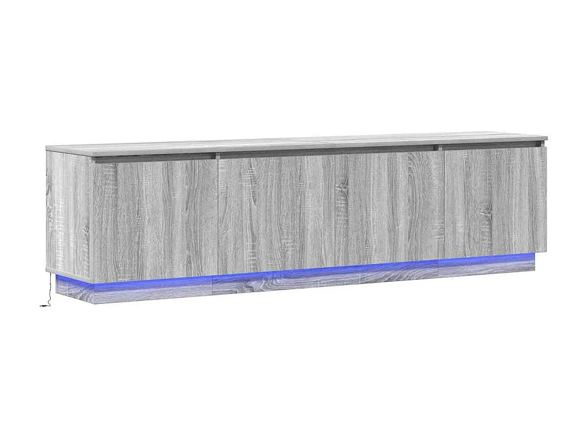 Meuble TV avec LED Sonoma gris 180 x 38 x 49 cm