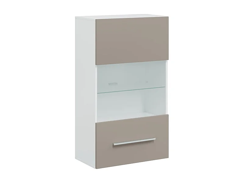 Muebles para TV 5 piezas con iluminación LED gris piedra