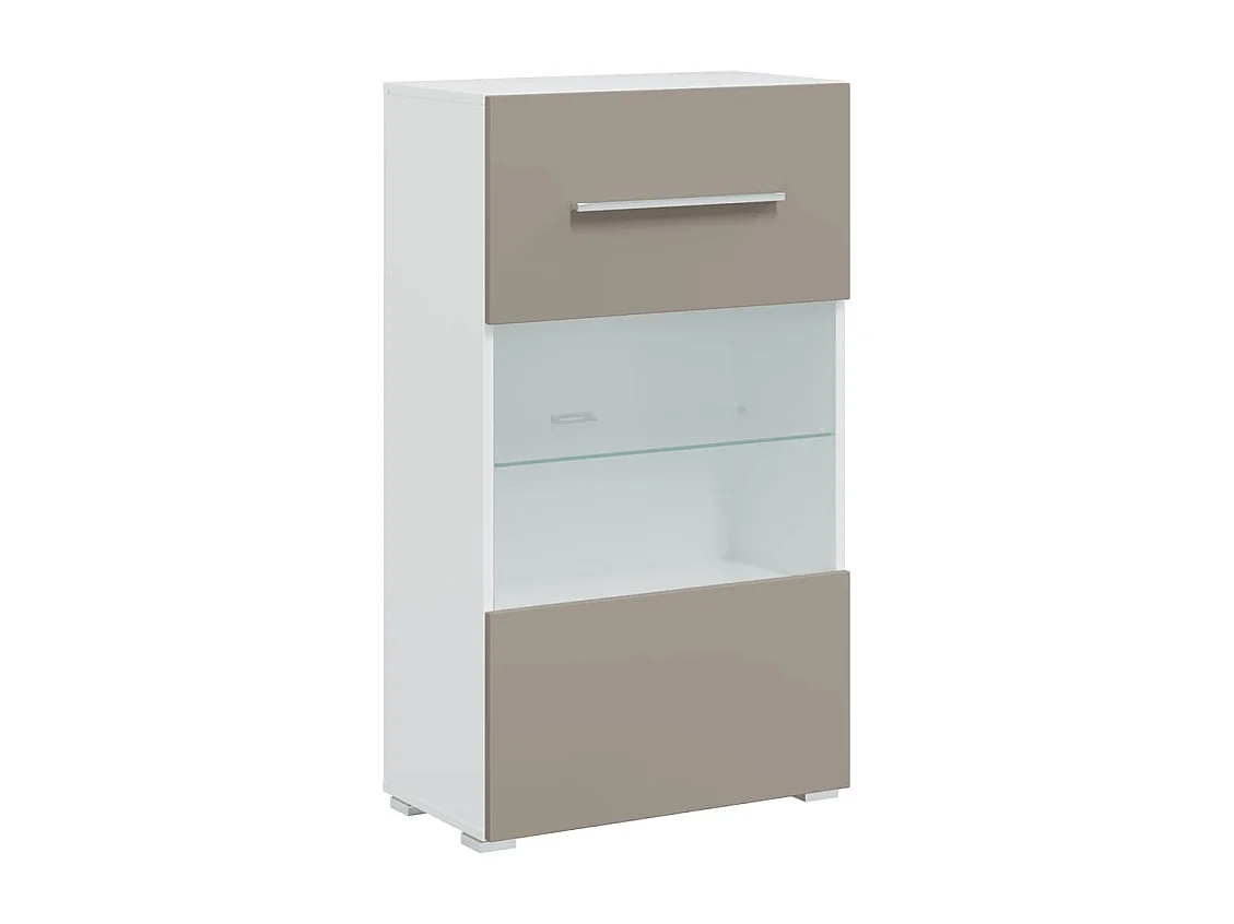 Meubles TV avec lumière LED 5 pièces gris pierre bois d'ingénierie