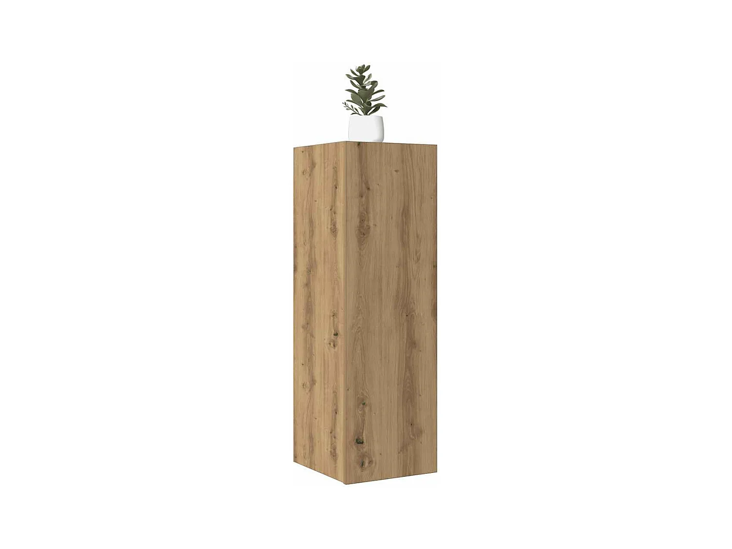 Meuble TV chêne artisanal 30,5x30x90 cm bois d'ingénierie