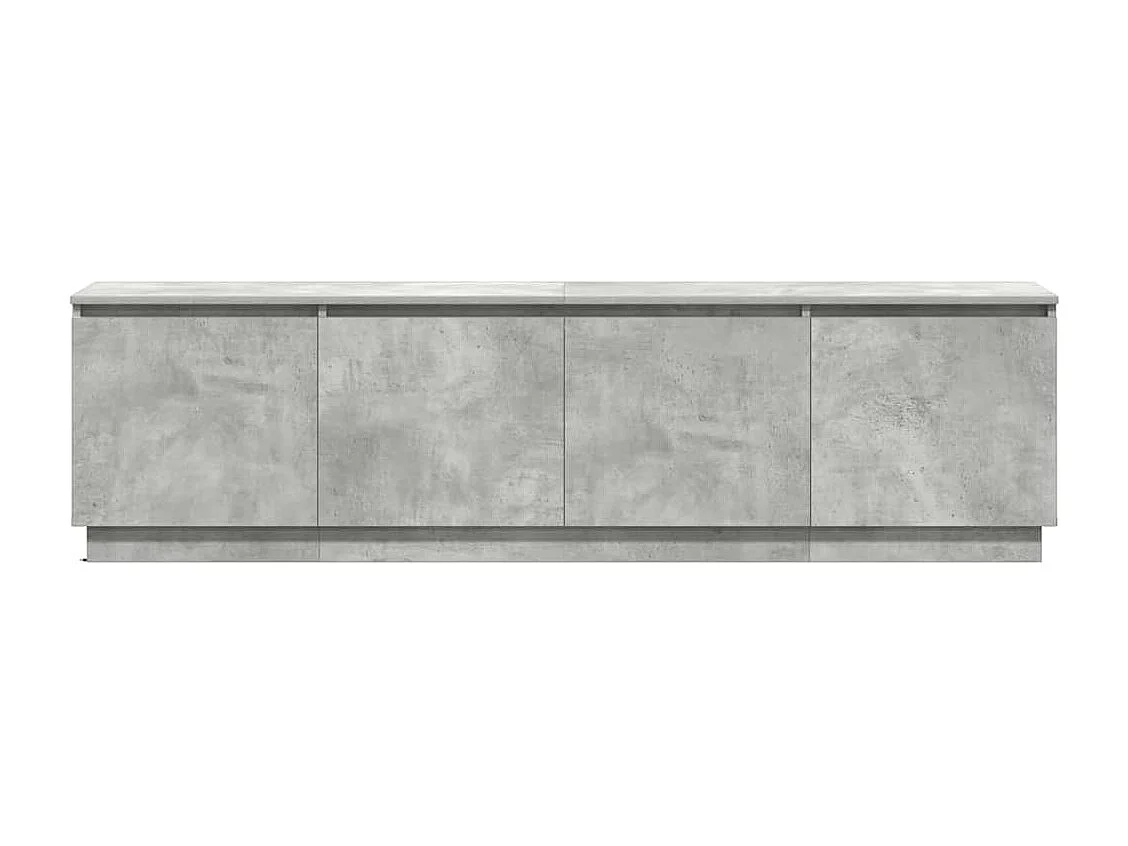 Mueble de TV con LED Gris hormigón 180 x 38 x 49 cm