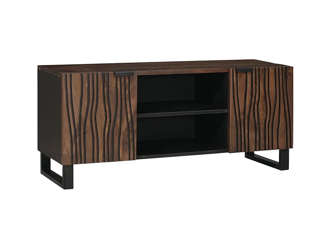Meuble TV Marron 105 x 33 x 46 cm bois de manguier massif