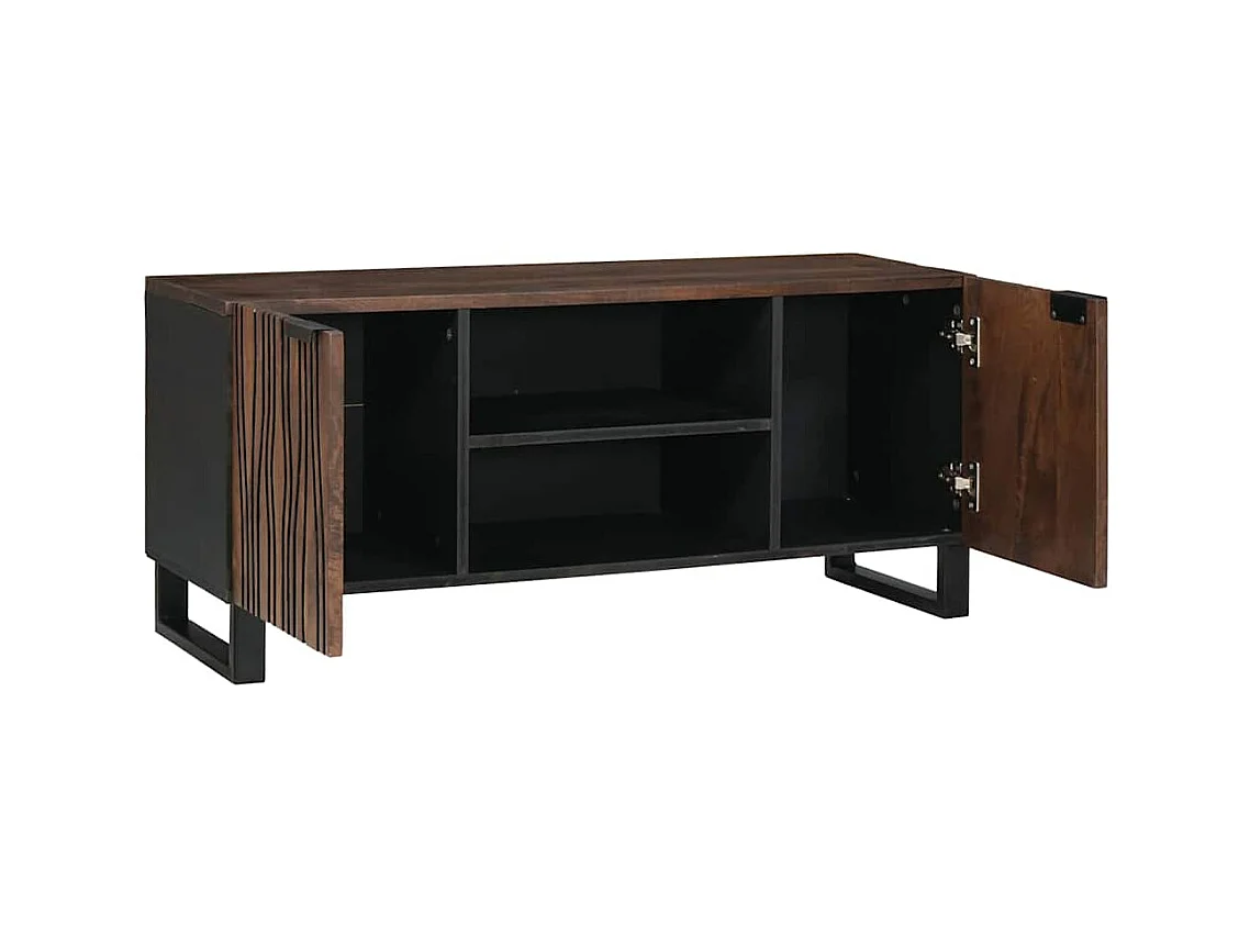 Meuble TV Marron 105 x 33 x 46 cm bois de manguier massif