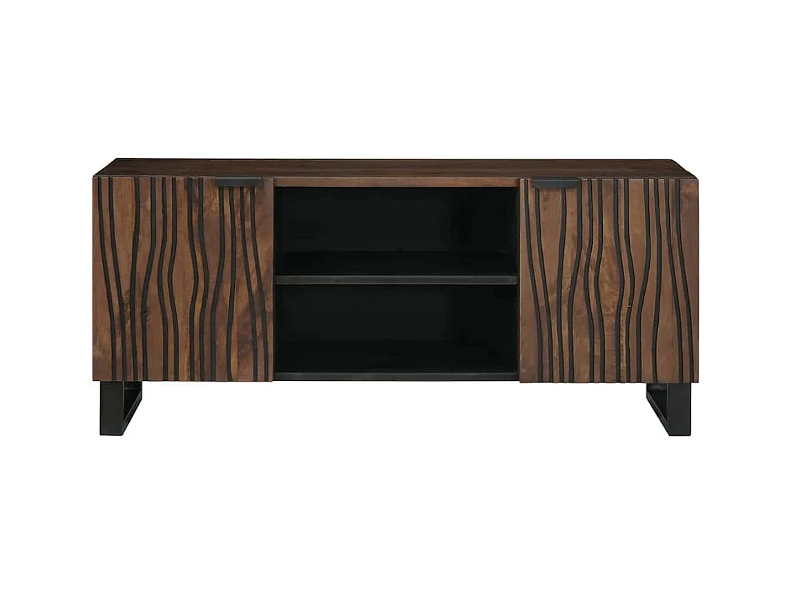 Meuble TV Marron 105 x 33 x 46 cm bois de manguier massif