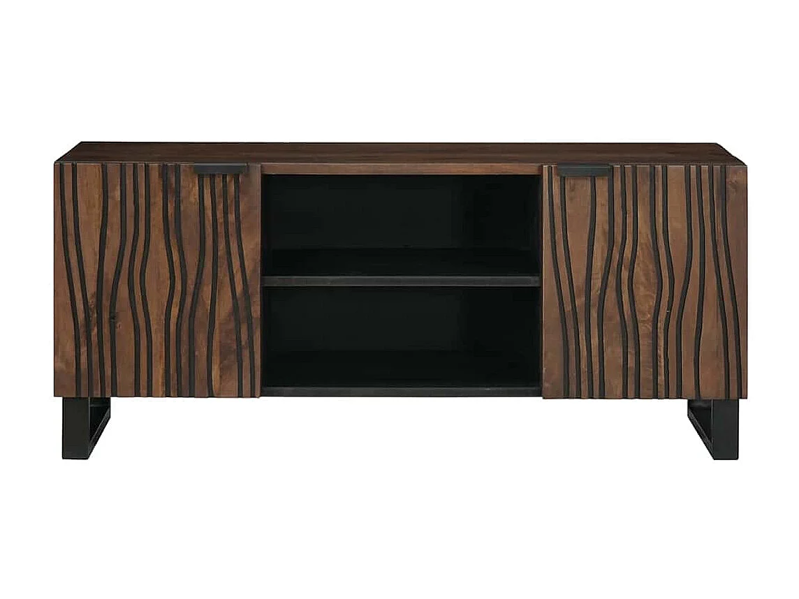 Meuble TV Marron 105 x 33 x 46 cm bois de manguier massif