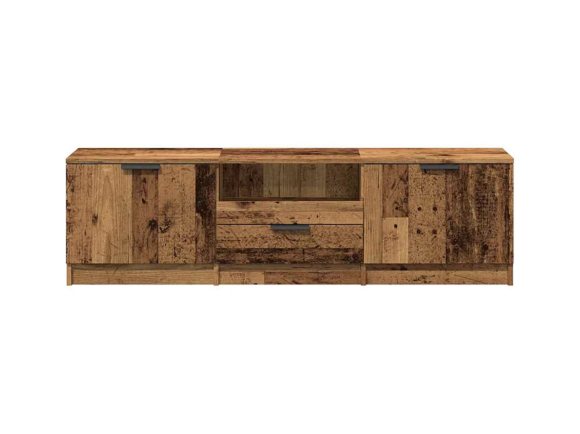 Meuble TV vieux bois 140x35x40 cm bois d'ingénierie