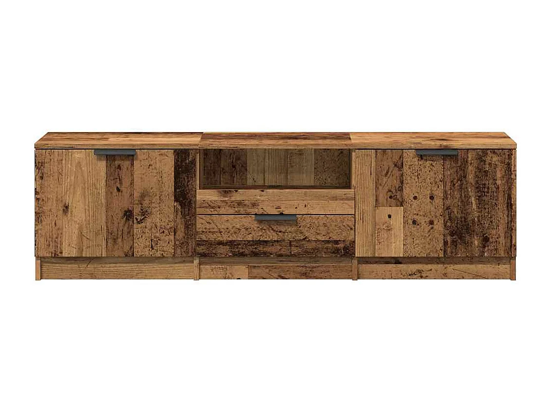 Meuble TV vieux bois 140x35x40 cm bois d'ingénierie
