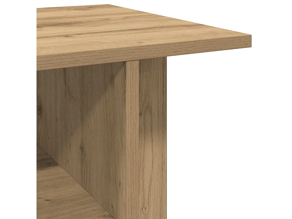 Meuble TV roulettes chêne artisanal 80x40x45 cm bois ingénierie