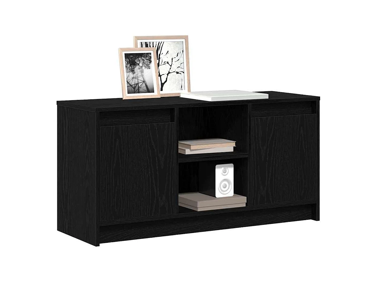 Meuble TV Noir 100 x 34 x 50 cm Bois d'ingénierie