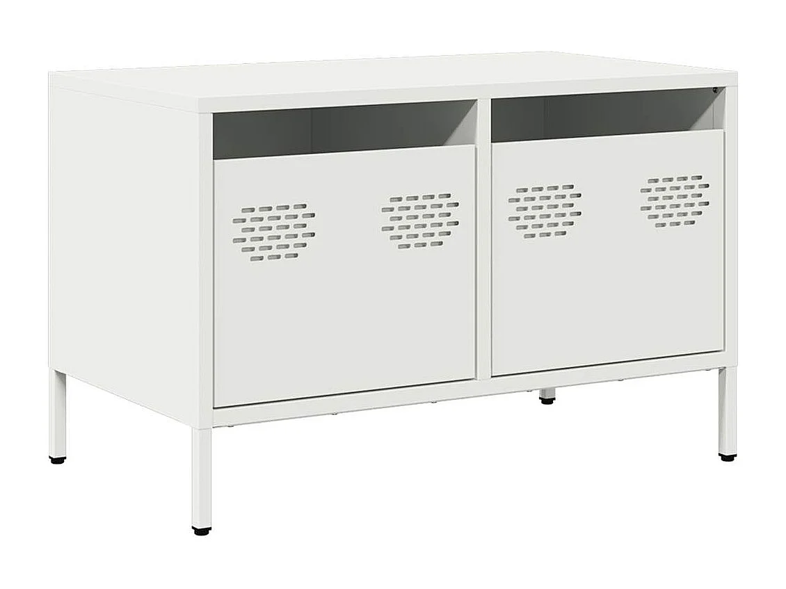 Mueble para TV acero laminado en frío blanco 68x39x43,5 cm