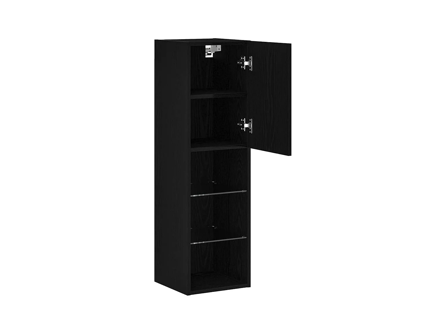 Meuble TV 2 pièces Noir 30.5 x 30 x 102 cm Bois d'ingénierie
