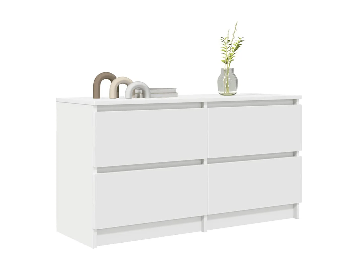 Meuble TV blanc 100x35x54 cm bois d'ingénierie