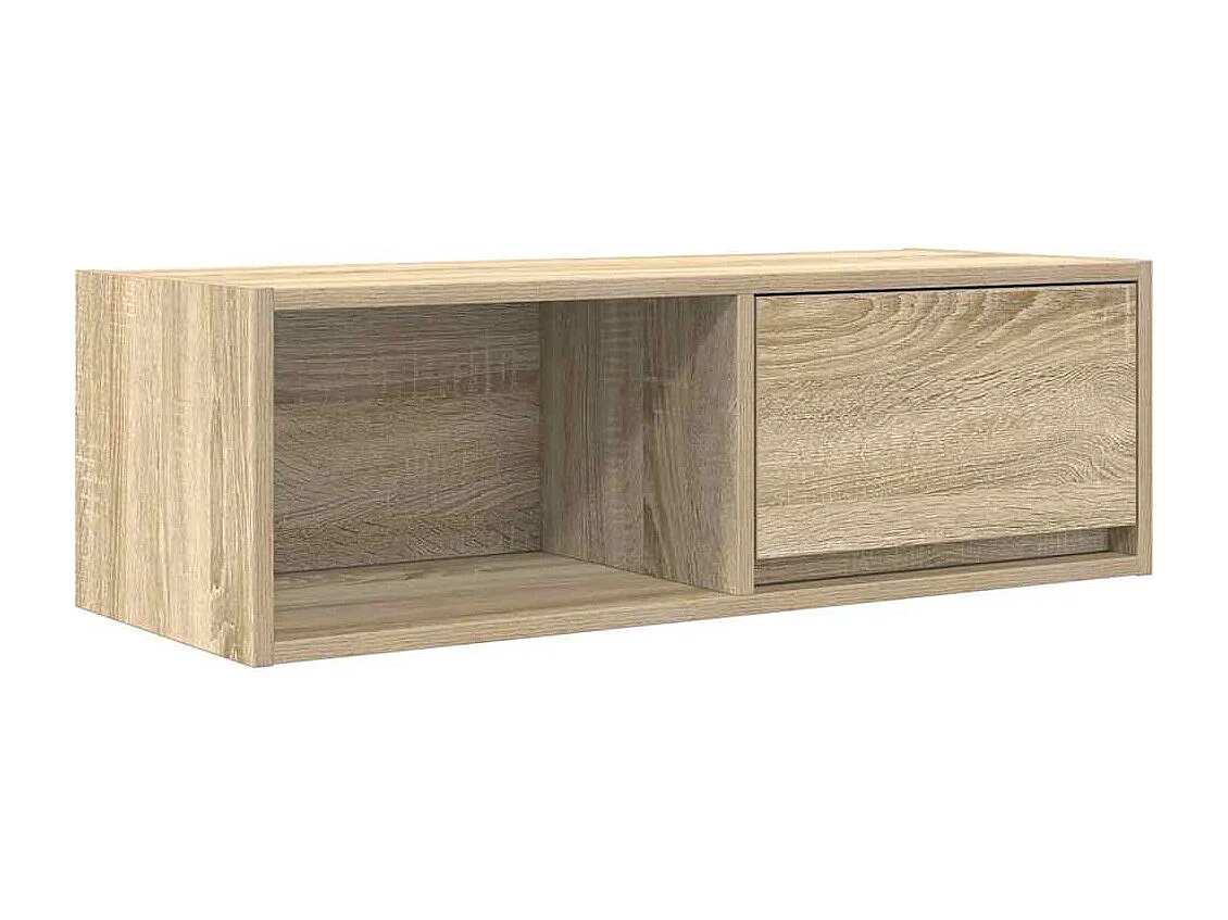 Meuble TV chêne sonoma 80x31x25,5 cm bois d'ingénierie