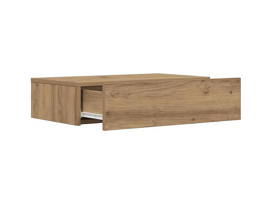 Meuble TV avec éclairages LED chêne artisanal 60x35x15,5 cm