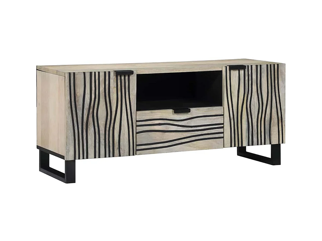 Meubles et étagères de rangement pour médias Blanc et Noir